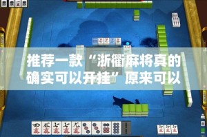 推荐一款“浙衢麻将真的确实可以开挂”原来可以开挂