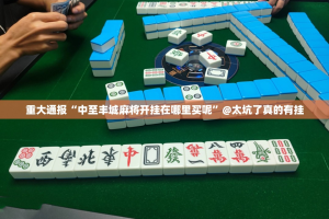 重大通报“中至丰城麻将开挂在哪里买呢”@太坑了真的有挂