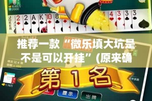 推荐一款“微乐填大坑是不是可以开挂”(原来确实是有挂)