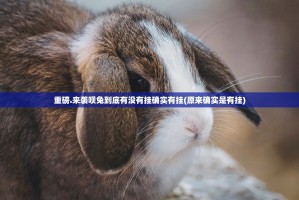 重磅.来袭呗兔到底有没有挂确实有挂(原来确实是有挂)