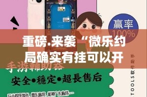 重磅.来袭“微乐捉老麻子到底可以开挂吗”(确实有挂)