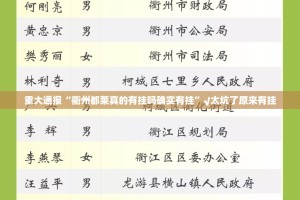 重大通报“衢州都莱真的有挂吗确实有挂”√太坑了原来有挂