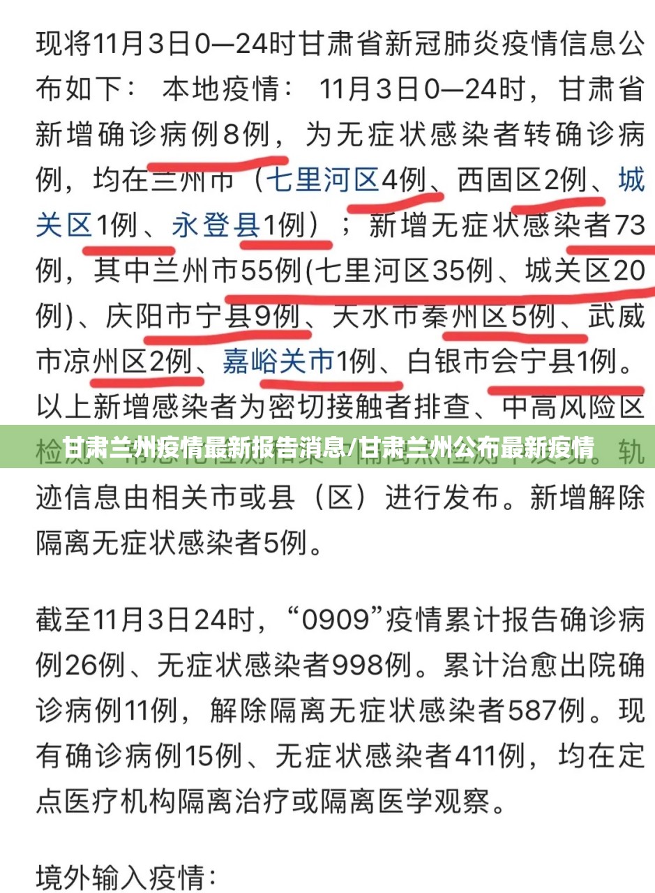 甘肃兰州疫情最新报告消息/甘肃兰州公布最新疫情