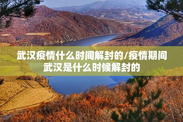 武汉疫情什么时间解封的/疫情期间武汉是什么时候解封的