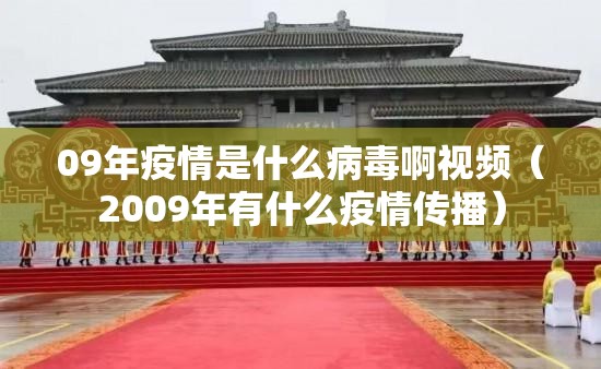 09年疫情是什么病毒啊视频（2009年有什么疫情传播）