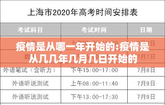 疫情是从哪一年开始的:疫情是从几几年几月几日开始的