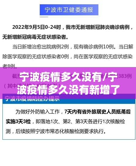 宁波疫情多久没有/宁波疫情多久没有新增了