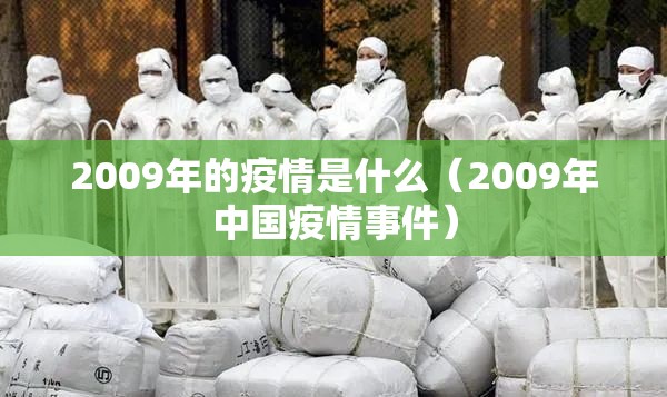 2009年的疫情是什么（2009年中国疫情事件）