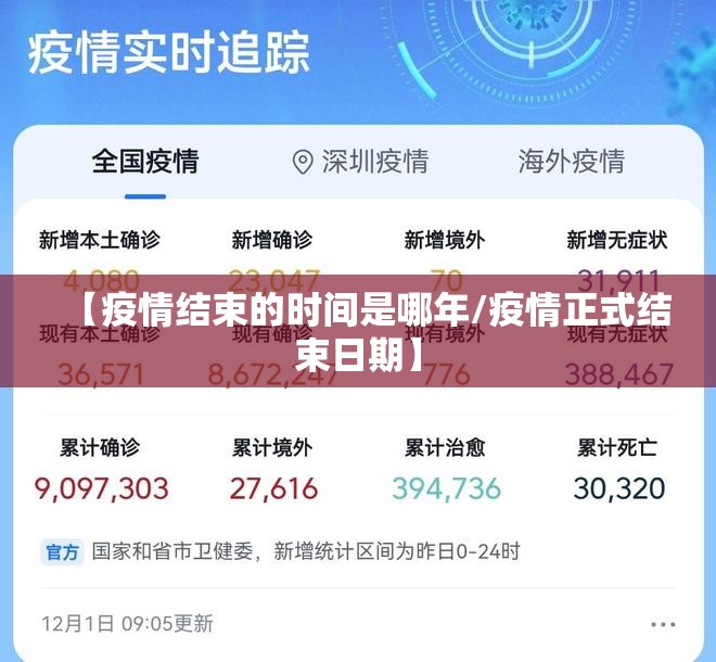 【疫情结束的时间是哪年/疫情正式结束日期】