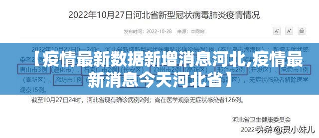 【疫情最新数据新增消息河北,疫情最新消息今天河北省】